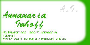 annamaria imhoff business card
